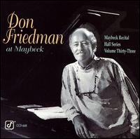 Don Friedman - Don Friedman at Maybeck [live] lyrics