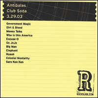Antibalas - Club Soda: Montreal, Que - 3.29.03 [live] lyrics