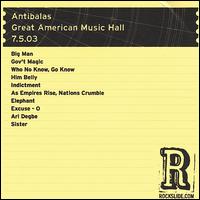 Antibalas - Great American Music Hall: San Francisco, CA - 7.5.03 [live] lyrics