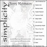 Jerry Robinson - Simplicity lyrics