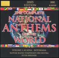 Peter Breiner - The Complete National Anthems of the World, Vol. 1: Acadia-Botswana lyrics