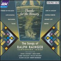 Ralph Rainger - Thanks for the Memory: Songs of Ralph Rainger lyrics